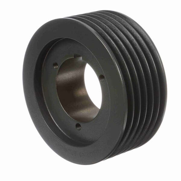 6 Groove Cast Iron Bushed Bore Multiple Sheave, 6Q3V65